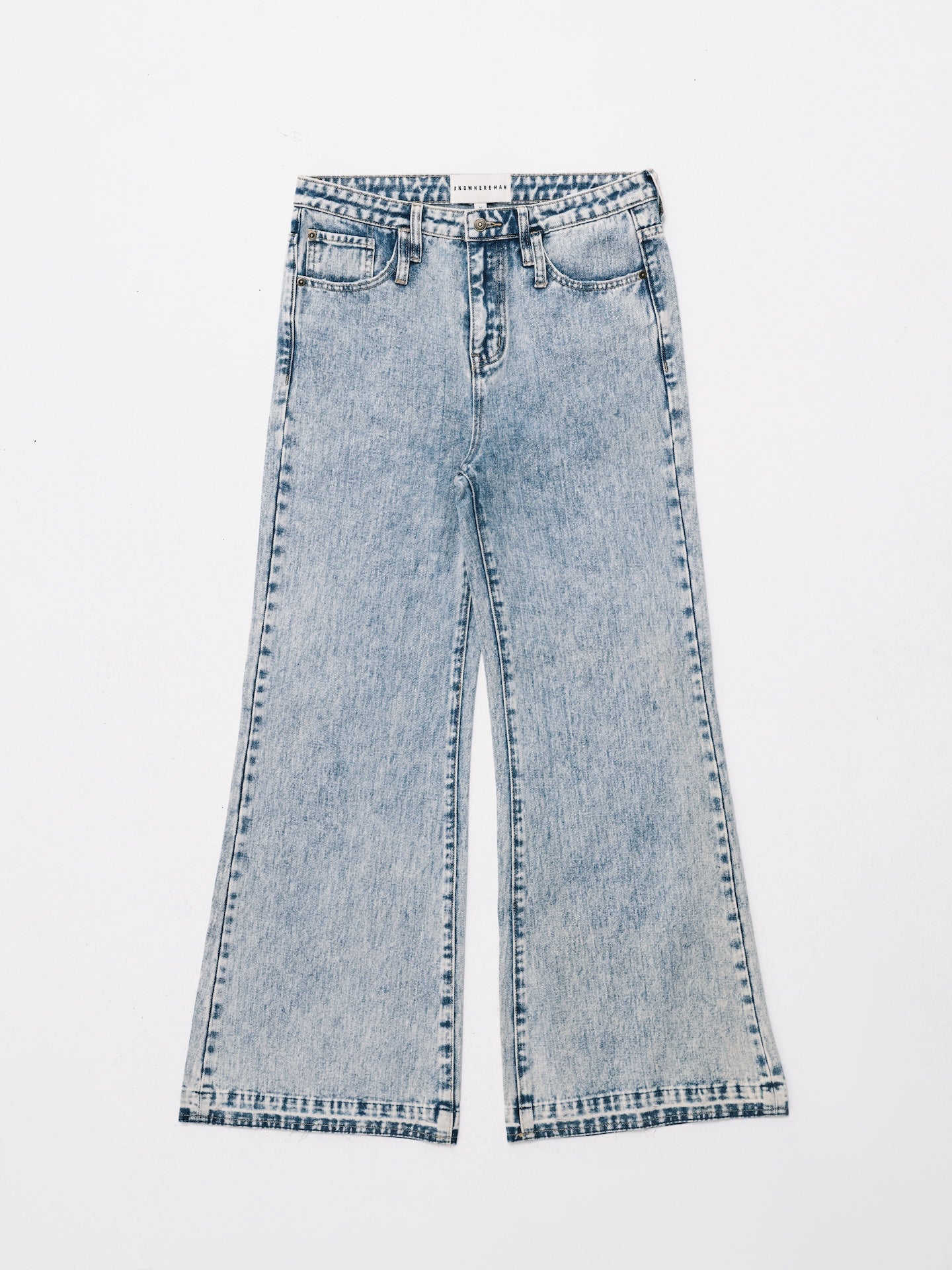 STRAIGHT LEG DENIM JEANS BLUE