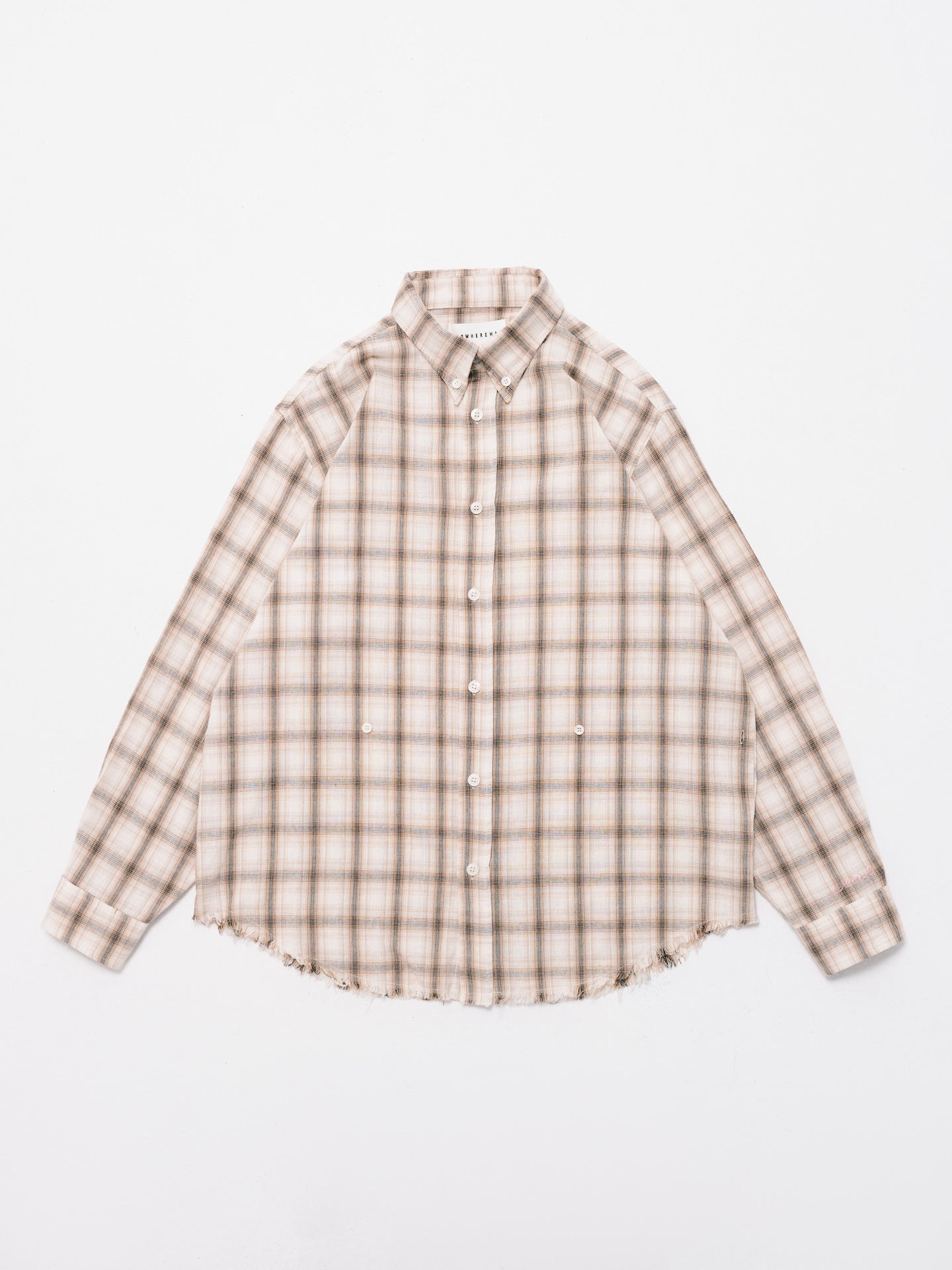 3W CHECK SHIRT BEIGE