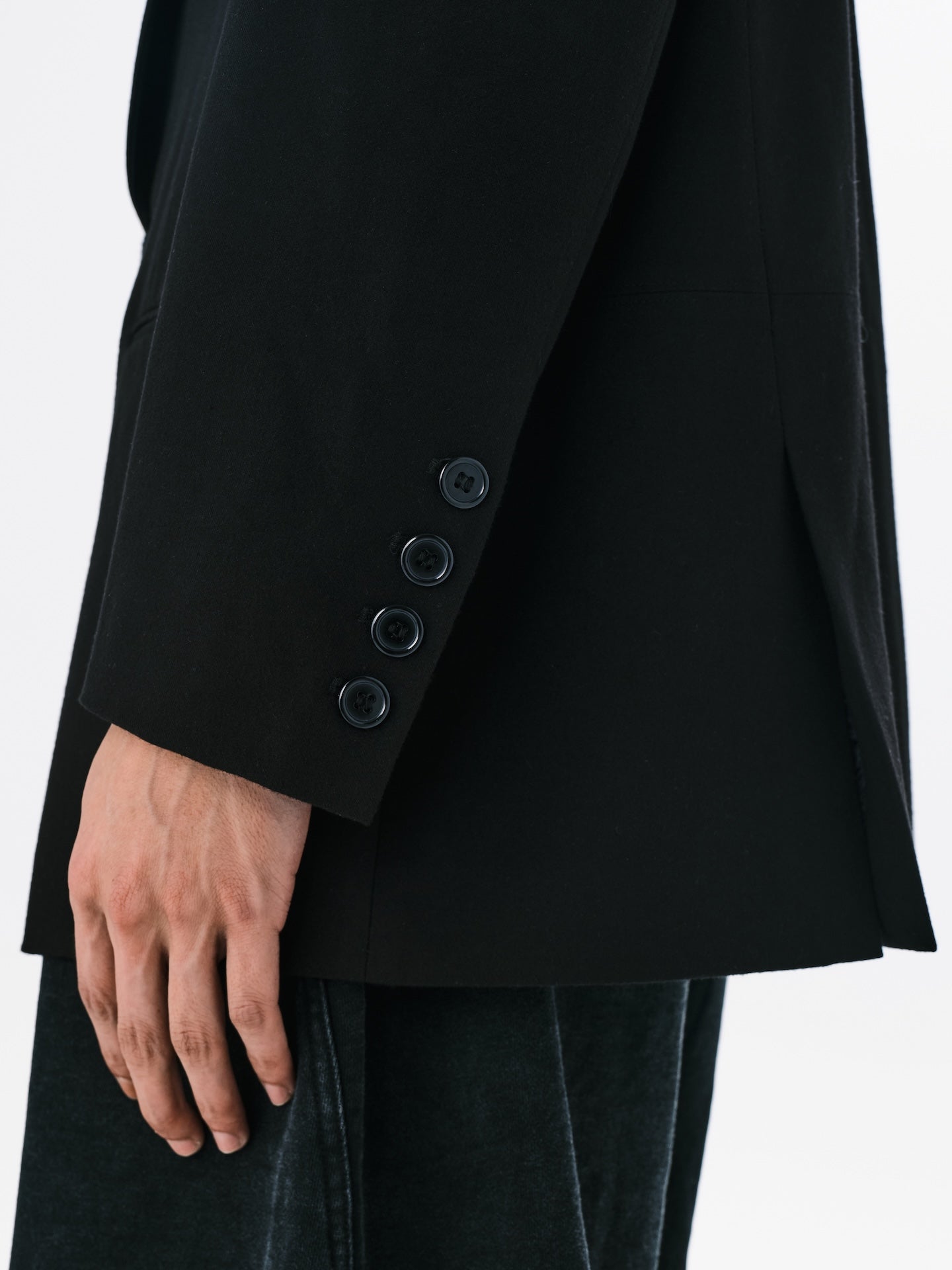 SHAWL COLLAR SUIT JACKET BLACK