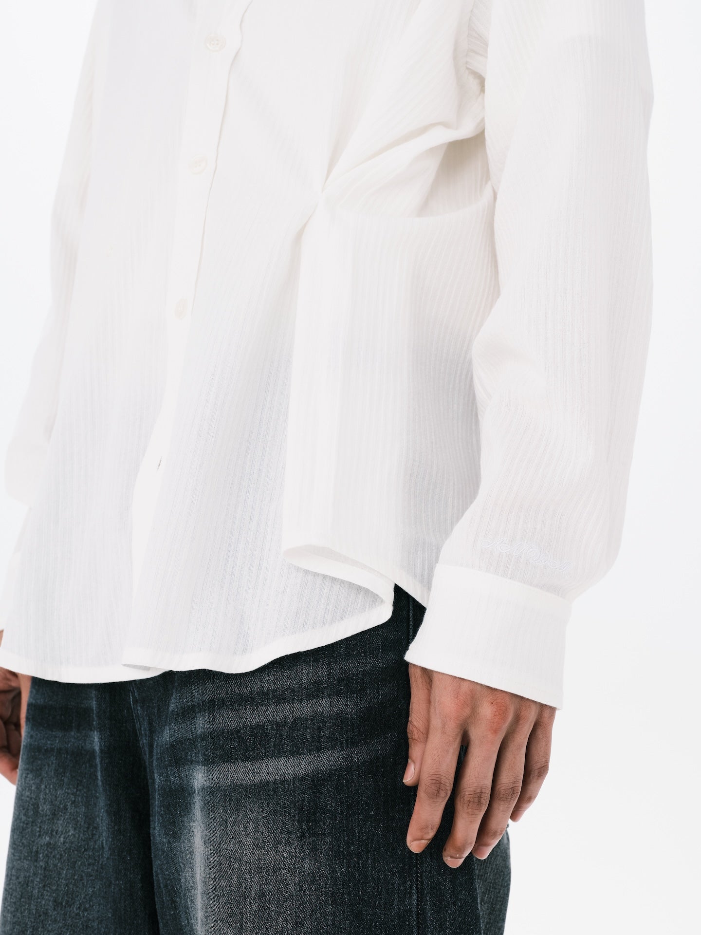 3W STRIPE SHIRT WHITE