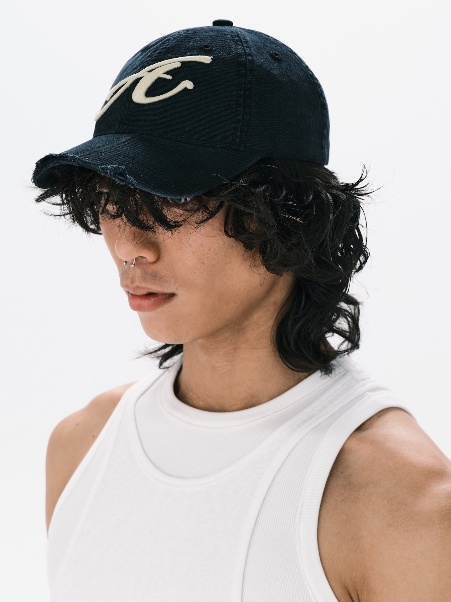 RAW EDGE BASEBALL CAP BLACK