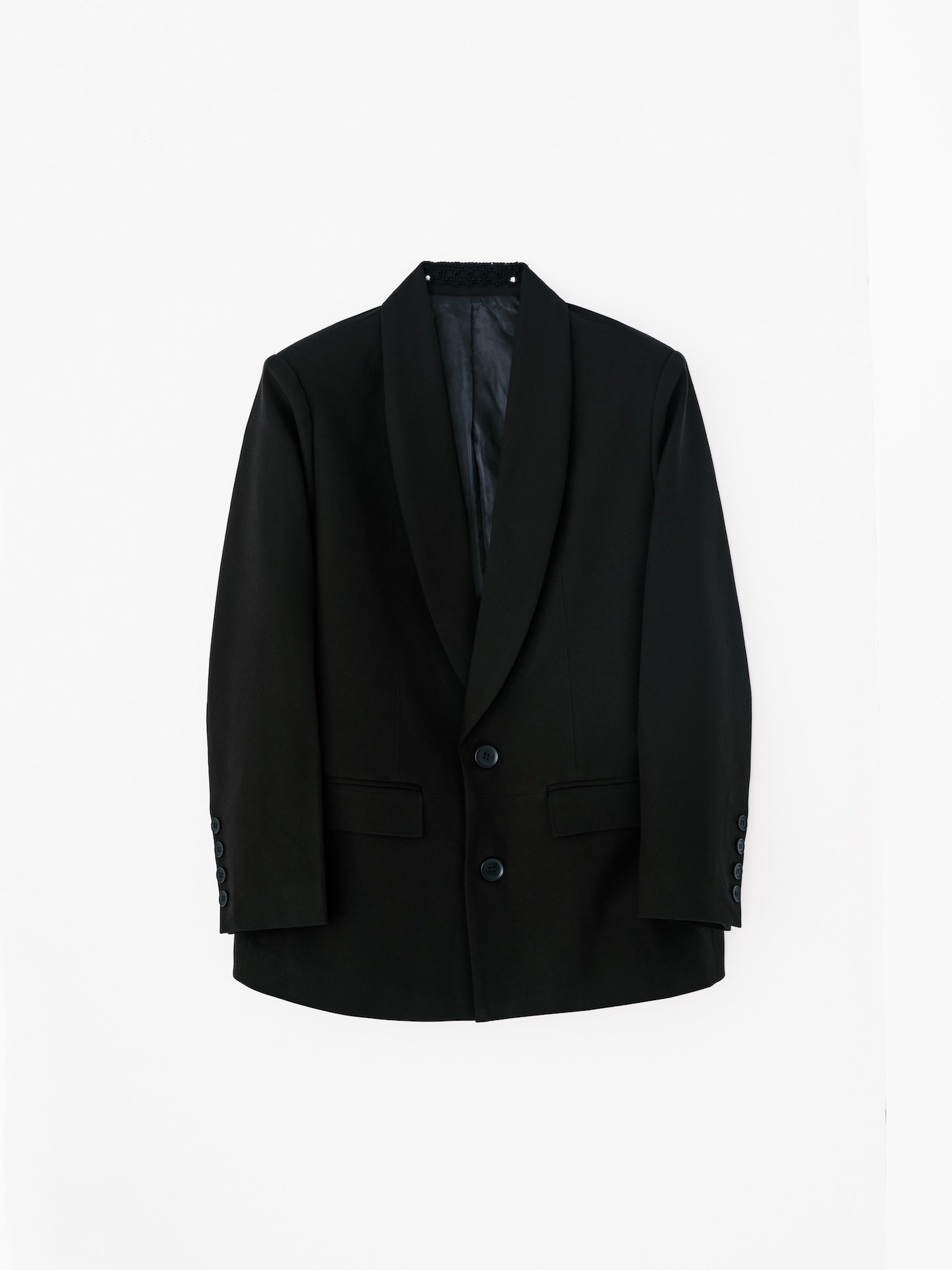 SHAWL COLLAR SUIT JACKET BLACK